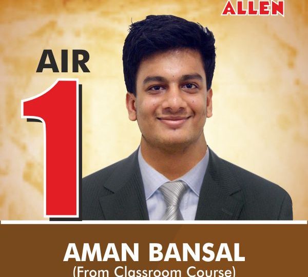 JEE Advanced‬ 2016 All India Topper (AIR-1) Aman Bansal