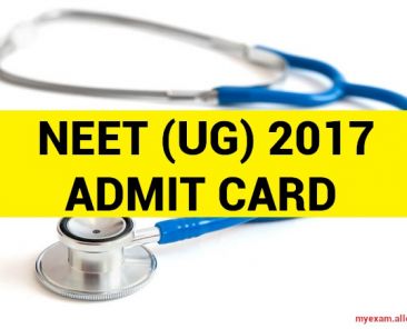 NEET UG Admit Card 2017
