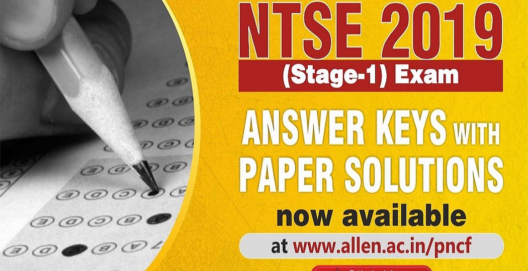 NTSE 2019 stage 1 Answer Keys & Solution