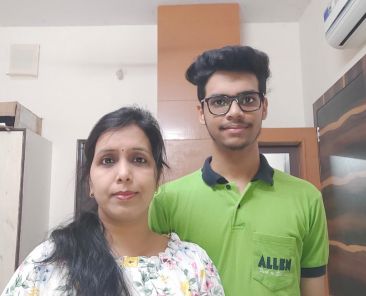 Anubhav with his Mother