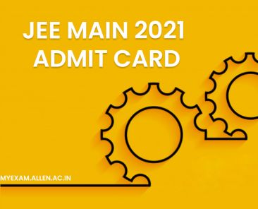 jee main 2021 admit card