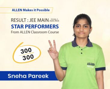 ALLEN JEE Main 2022 Topper Sneha Pareek