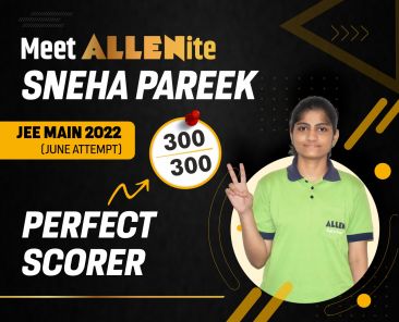 ALLEN JEE Main 2022 Topper Sneha Pareek