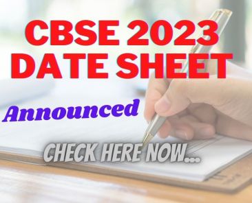 CBSE Date Sheet 2023