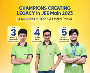 JEE-Main April 2023 Result Announced ALLENites in All India Top 5