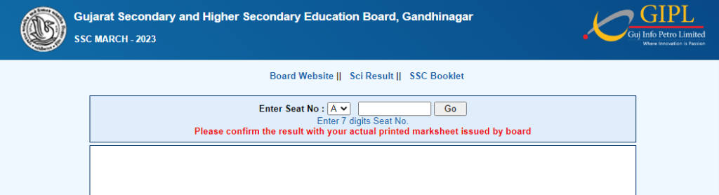 GSEB SSC Class 10th Result 2023