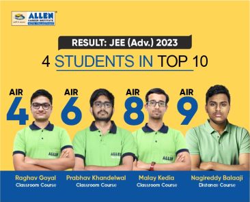 ALLEN JEE Advanced 2023 Result 4 Students in Top 10