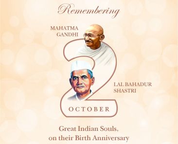 Remembering the Titans of India--Gandhi and Shastri