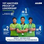 JEE Main 2024 All India Toppers from ALLEN Career Institute