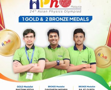3 ALLEN Students Bags 1 Gold & 2 Bronze Medals in APhO 2024
