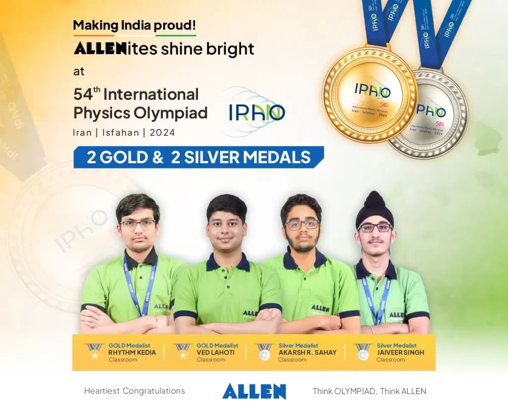 Allen students win 4 out of 5 medals in IPhO 2024