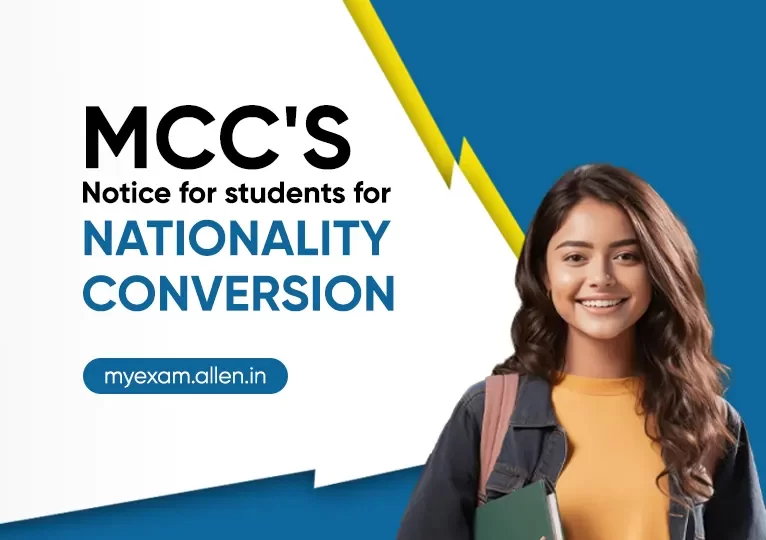 MCC's Notice for students for Nationality conversion