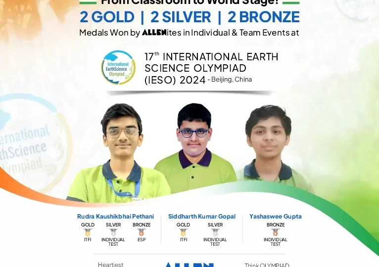 With 2 Gold Medals, ALLEN Students Won 6 Medals in IESO