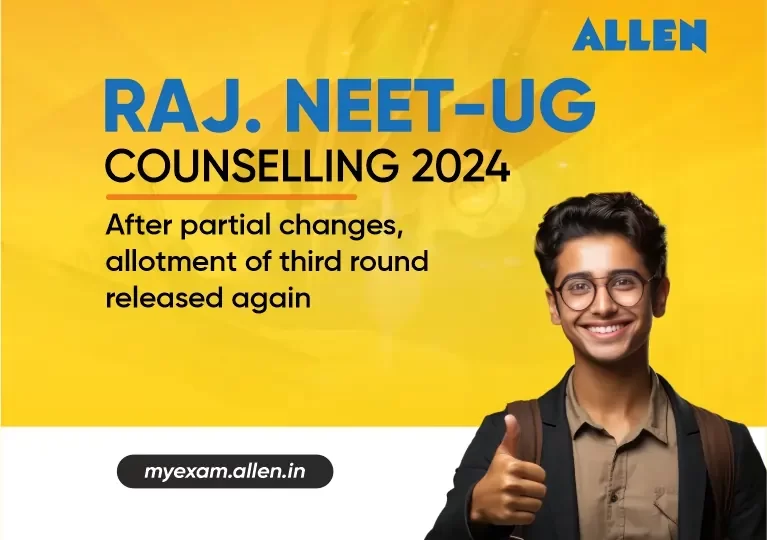 Raj NEET-UG counselling 2024--After partial changes, Allotment of Third Round Released again