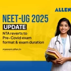 NEET UG 2025 NTA Revert Question Paper Exam Pattern to Pre-Covid Format