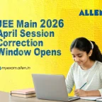 JEE Main 2026 April Session Correction Window Opens